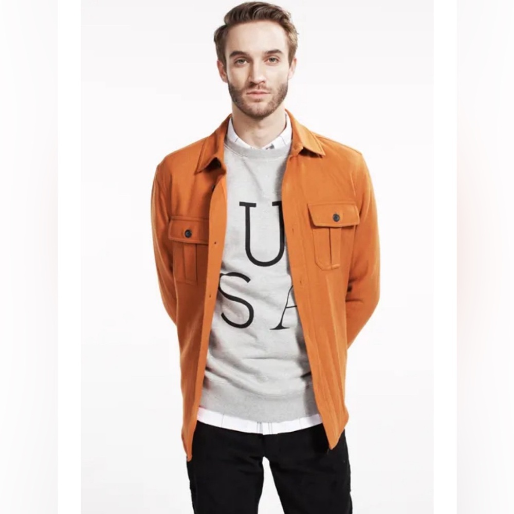 Saturdays NYC Men’s Wool Orange Shirt Jacket